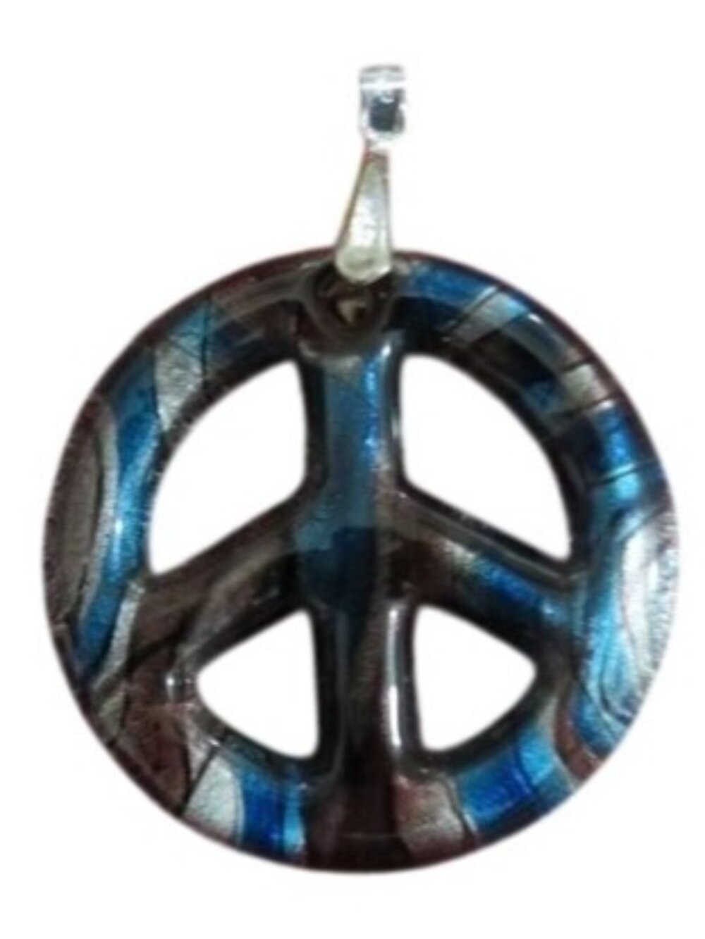 Peace Symbol Sign Lucite Charm for necklace or use as bag charm multicolor